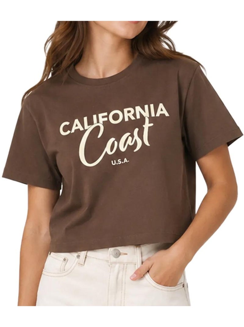 T-shirt fille kids only Marron cappuccino - Kiabi