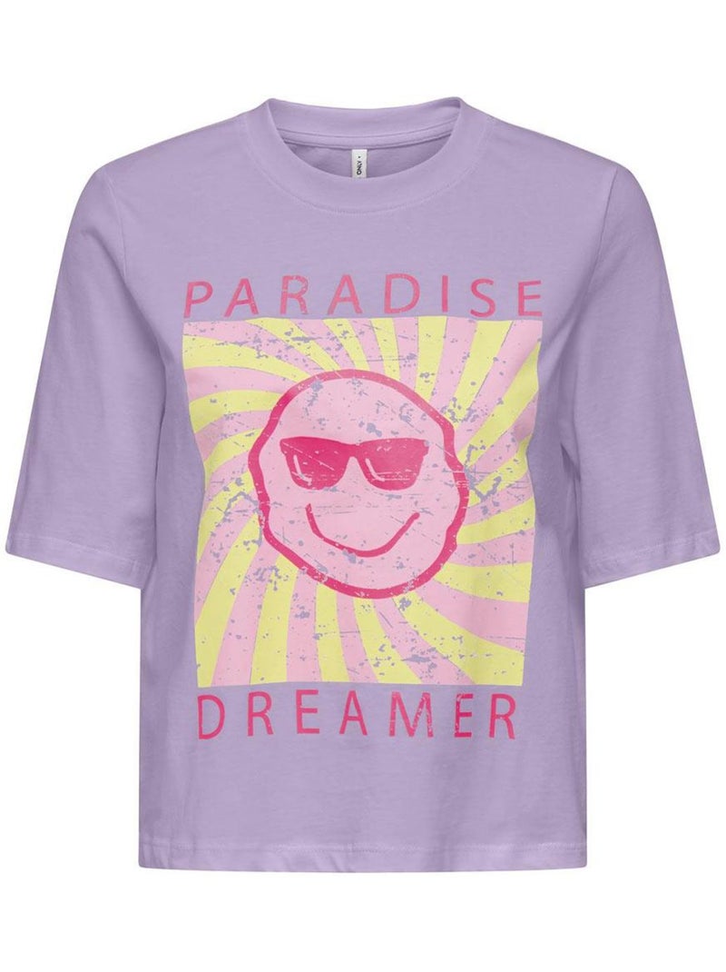 T-shirt Fille Kids ONLY Violet - Kiabi