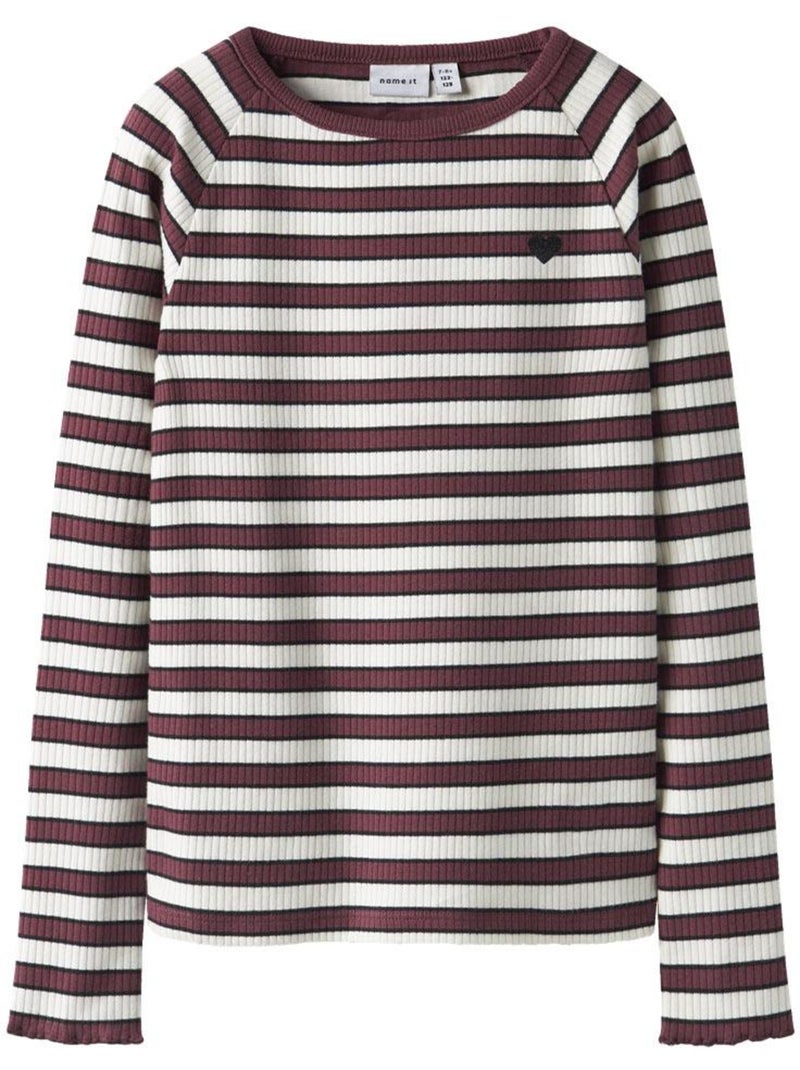 T-Shirt Fille Name i Tala Rouge - Kiabi
