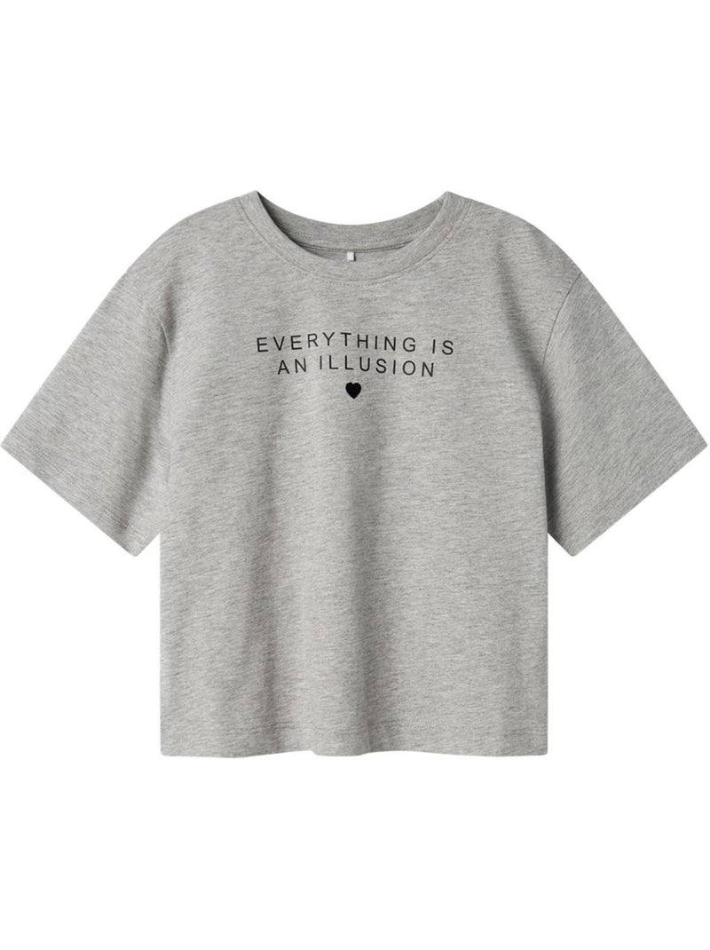 T-shirt Fille Name it Gris Argenté - Kiabi