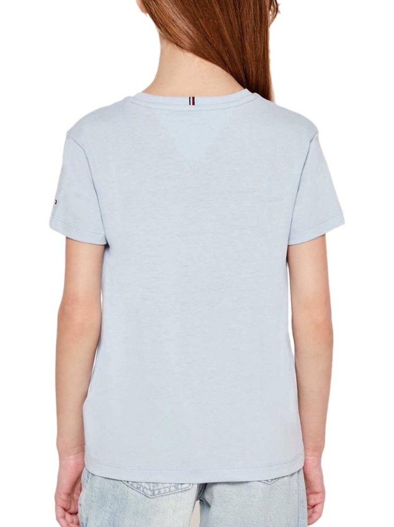 T-shirt fille tommy hilfiger Bleu - Kiabi