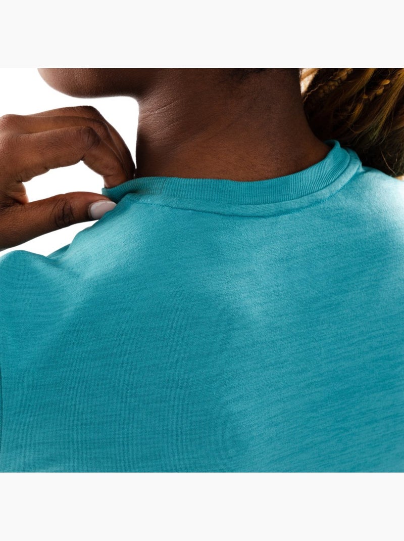 T-shirt fitness manches courtes femme fitness femme euphoria Bleu - Kiabi