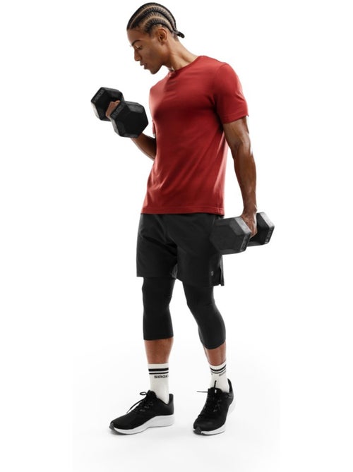 T-shirt fitness manches courtes homme fitness homme camargue - Kiabi