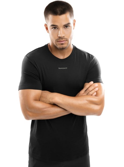 T-shirt fitness manches courtes homme fitness homme conquer - Kiabi
