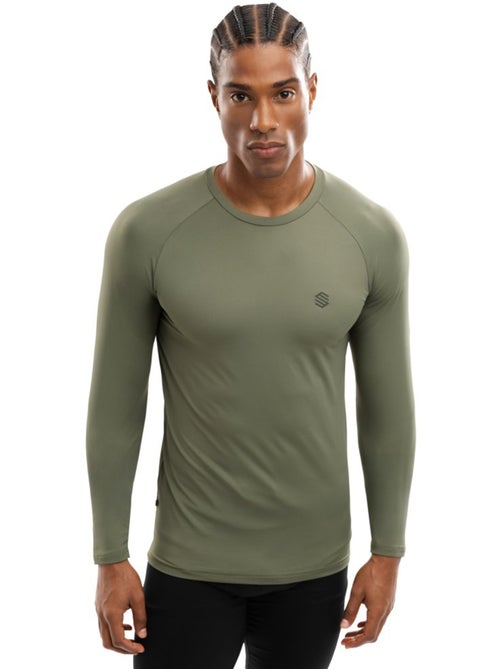 T-shirt fitness manches longues homme fitness homme wild - Kiabi
