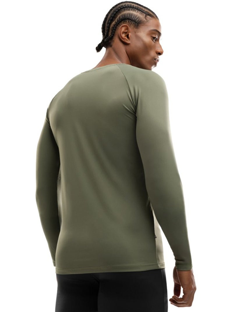T-shirt fitness manches longues homme fitness homme wild Vert - Kiabi