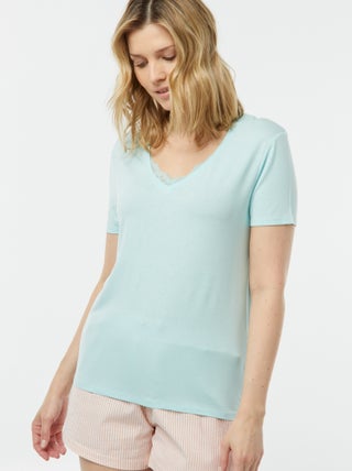 T-shirt fluide col V