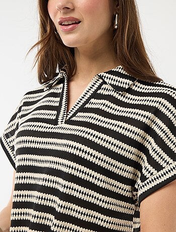 T-shirt forme polo coloré