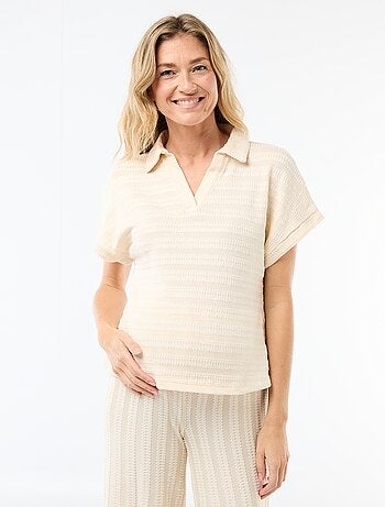 T-shirt forme polo coloré