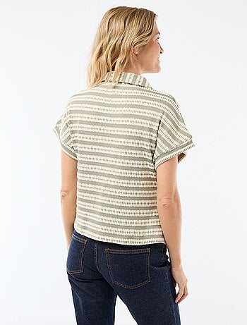 T-shirt forme polo coloré