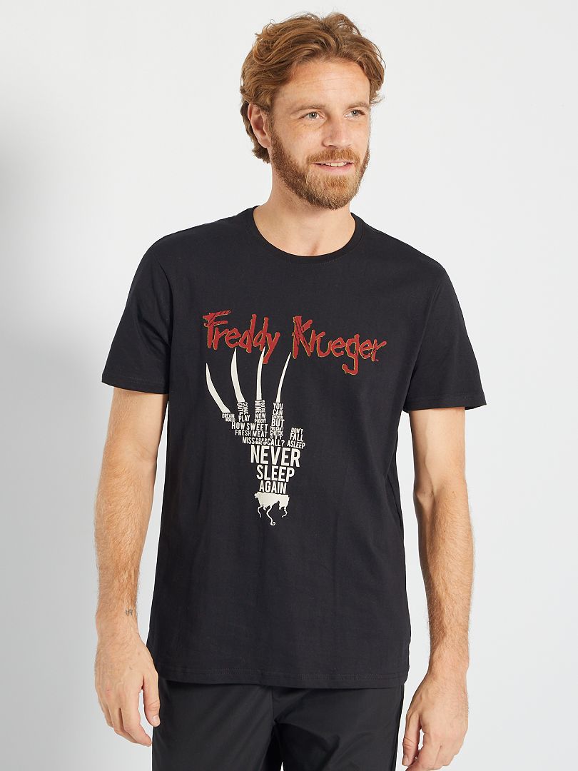 T-shirt 'Freddy Krueger' donkergrijs - Kiabi