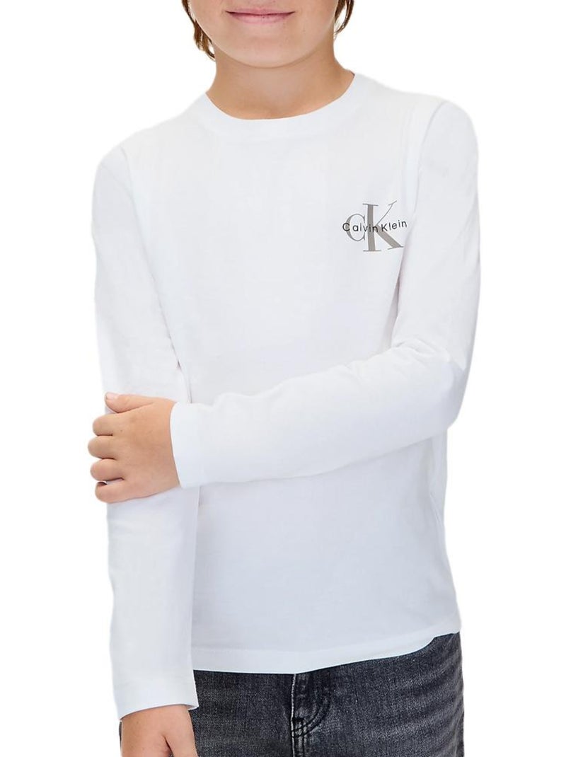 T-Shirt Garçon Calvin Klein Jeans Blanc - Kiabi