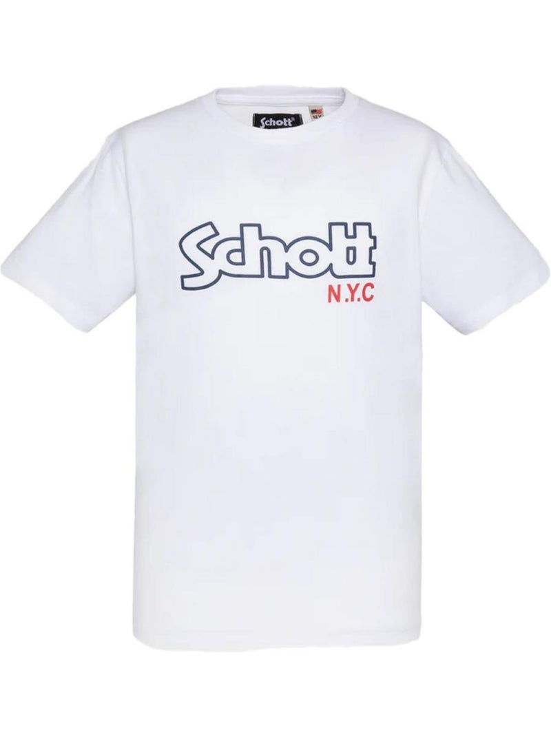T-Shirt Garçon Schott Blanc - Kiabi