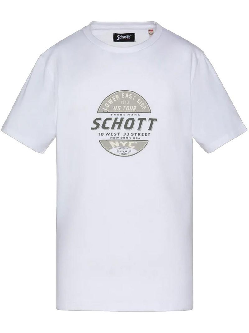 T-Shirt Garçon Schott Blanc - Kiabi