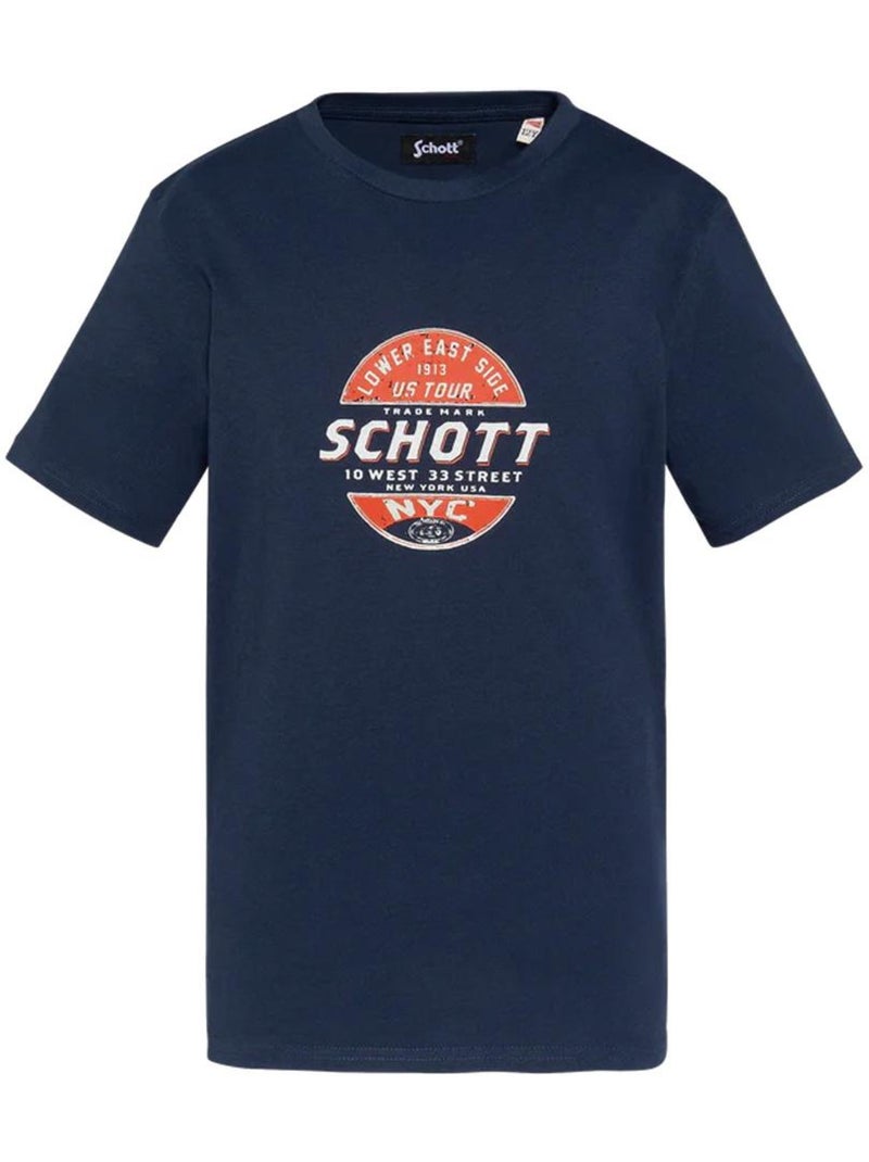 T-shirt Garçon Schott Bleu marine - Kiabi