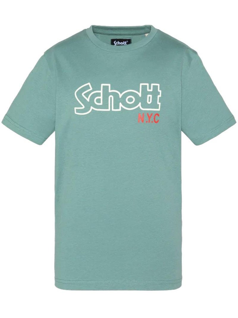 T-Shirt Garçon Schott Vert - Kiabi