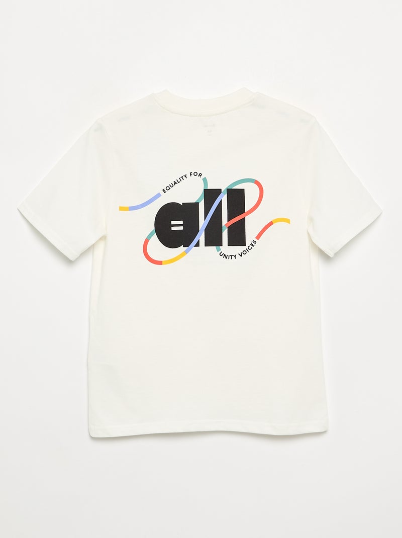 T-shirt 'gendergelijkheid' Wit - Kiabi