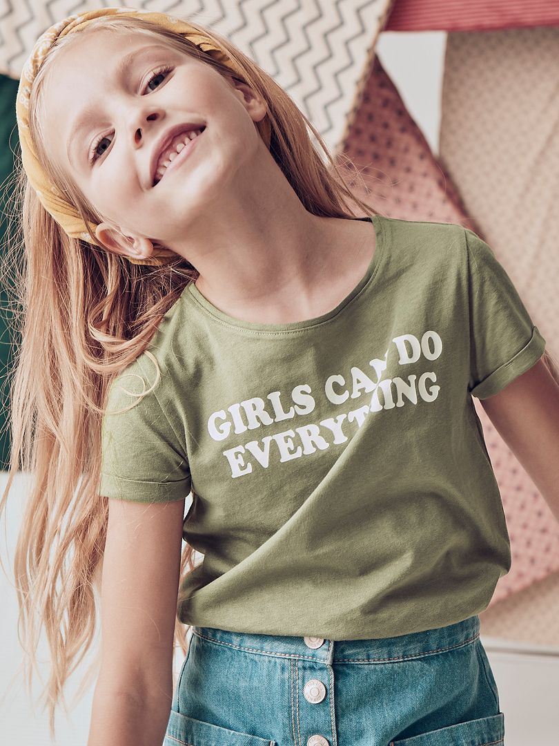 T-shirt 'girls' GROEN - Kiabi