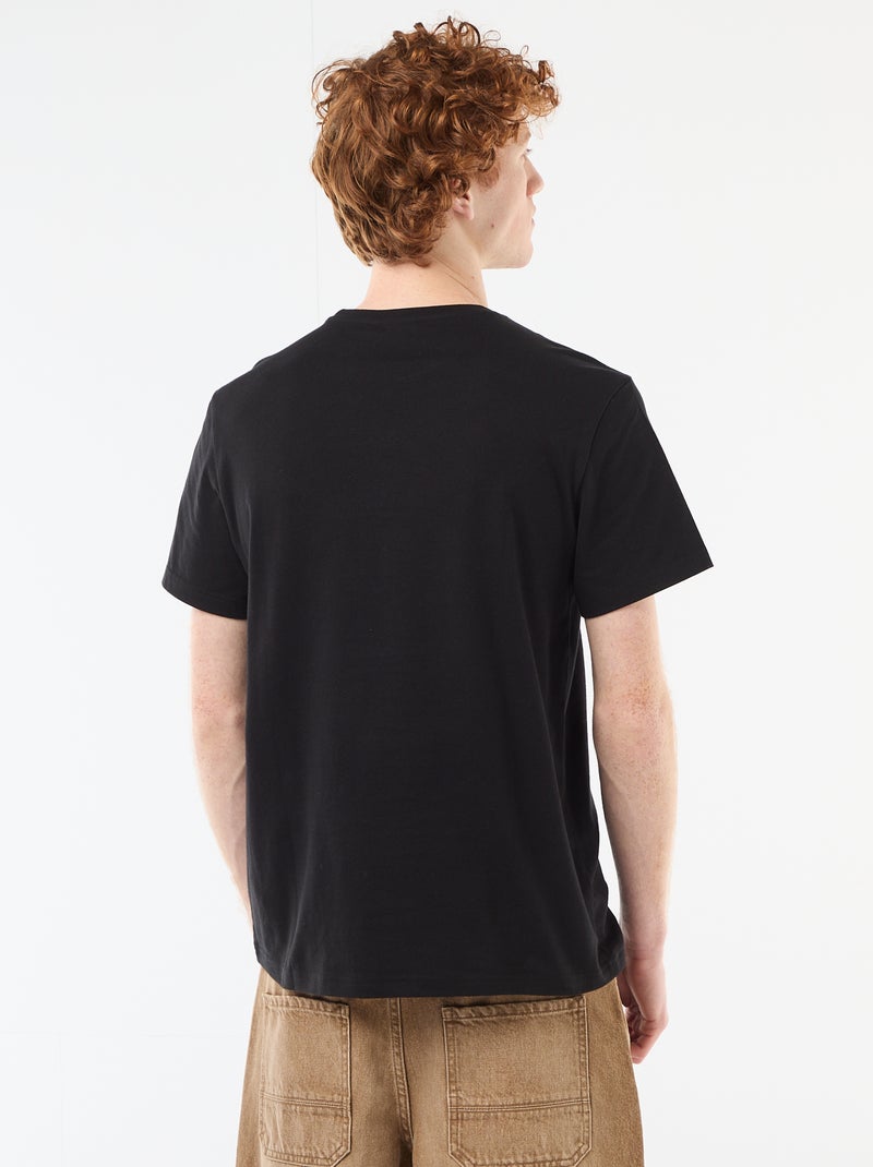 T-shirt 'Gorillaz' van effen katoen Zwart - Kiabi