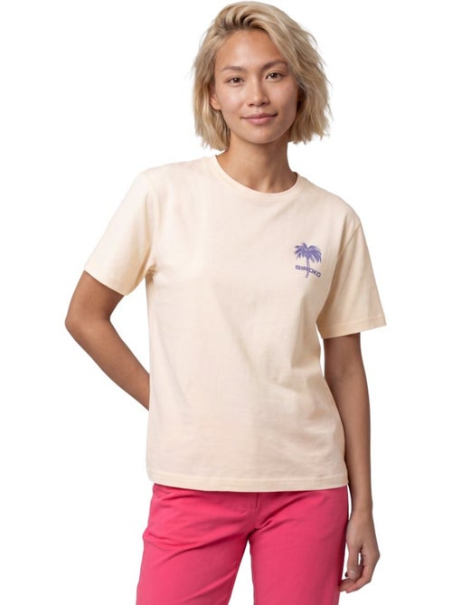 T-shirt gravel coton manches courtes femme femme chaser-w sand - Kiabi