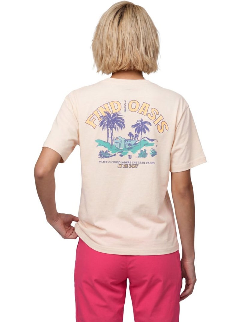 T-shirt gravel coton manches courtes femme femme chaser-w sand Beige - Kiabi