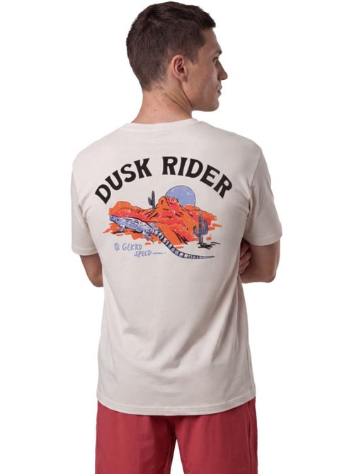 T-shirt gravel coton manches courtes homme homme chaser - Kiabi
