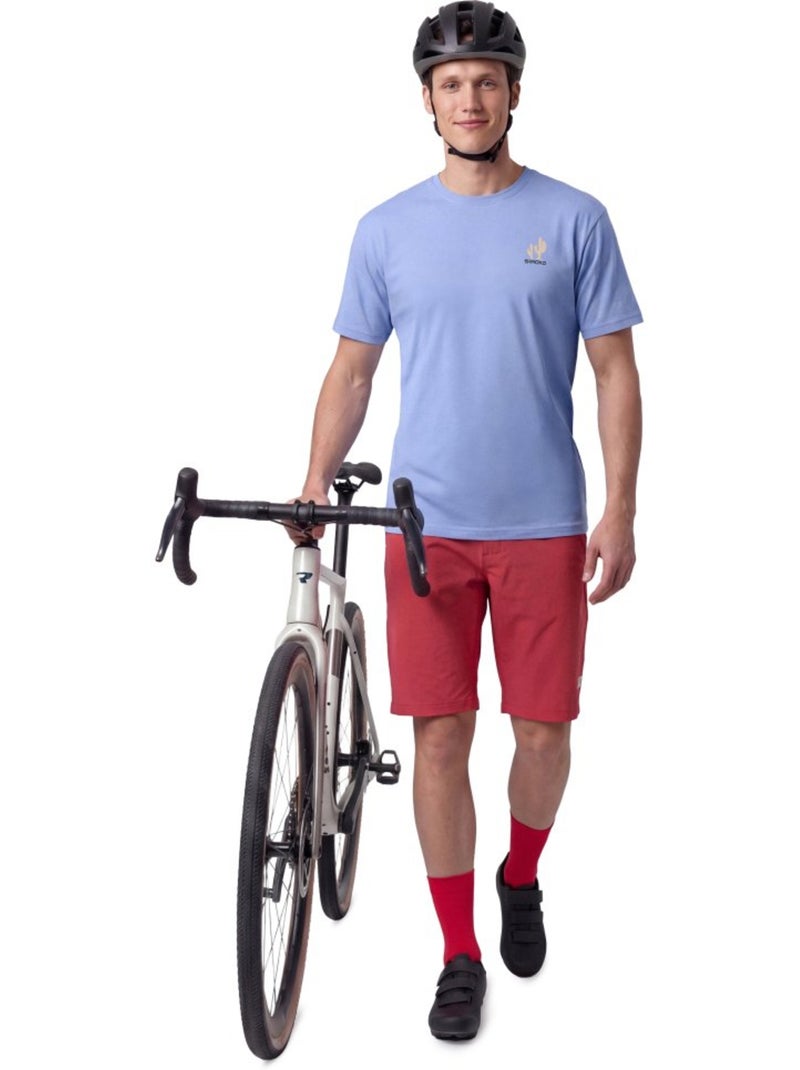 T-shirt gravel coton manches courtes homme homme chaser Bleu - Kiabi