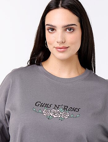 T-shirt 'Guns 'n' Roses' met korte mouwen