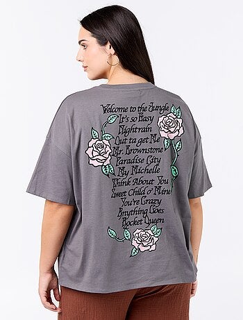 T-shirt 'Guns 'n' Roses' met korte mouwen