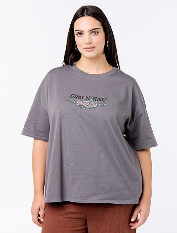 T-shirt 'Guns 'n' Roses' met korte mouwen