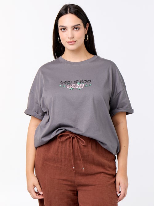 T-shirt 'Guns 'n' Roses' met korte mouwen - Kiabi