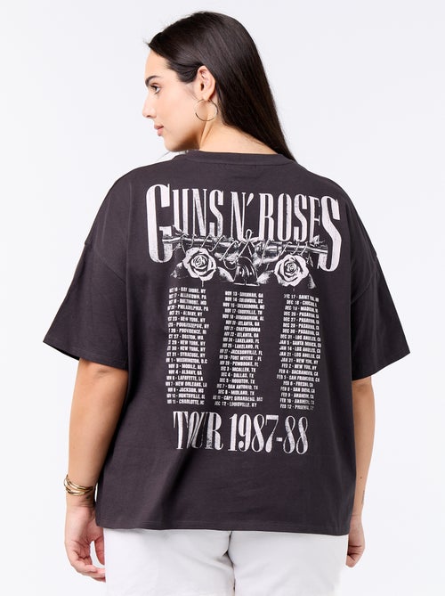 T-shirt 'Guns 'n' Roses' met korte mouwen - Kiabi