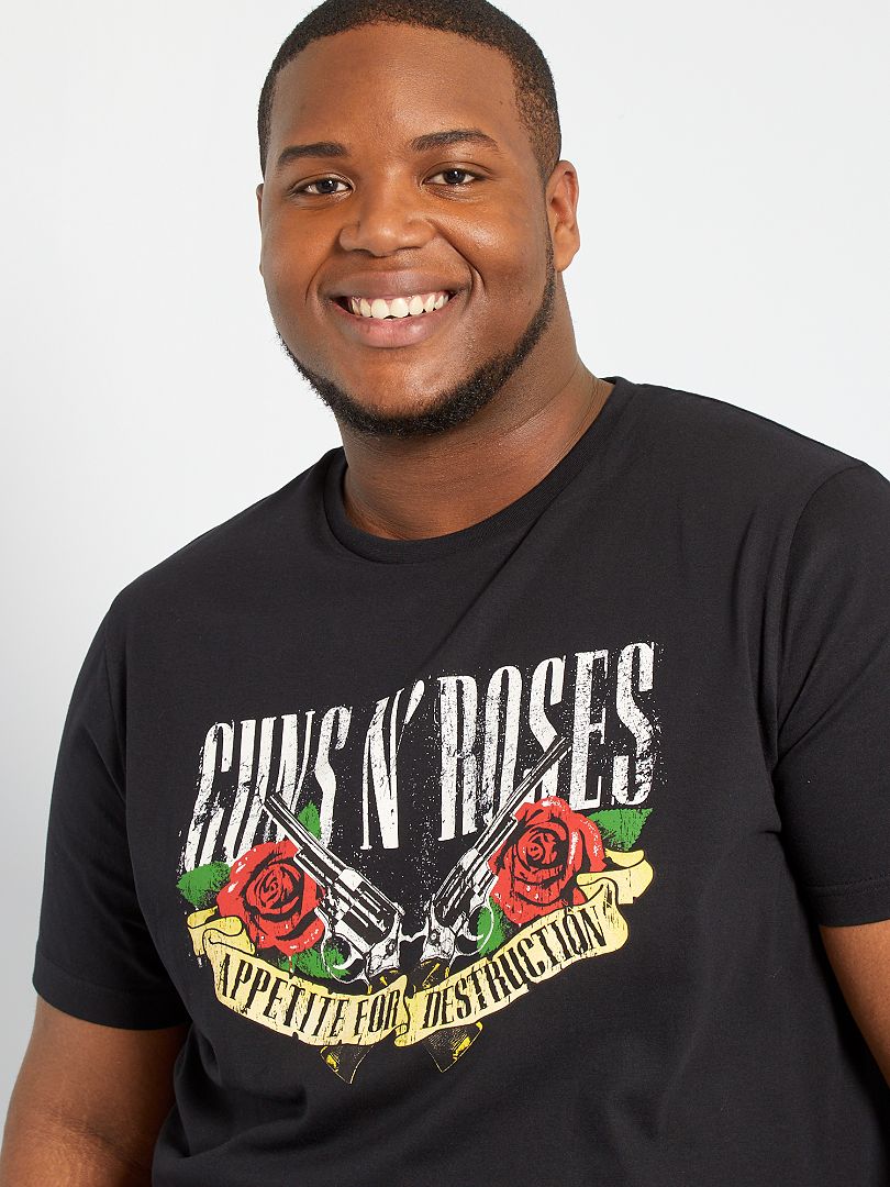 T-shirt Guns N' Roses Pull & Bear – édition Limitée, Noir, Taille M !