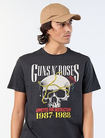 T-shirt 'Guns N'Roses' met korte mouwen