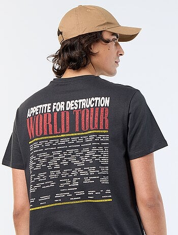 T-shirt 'Guns N'Roses' met korte mouwen