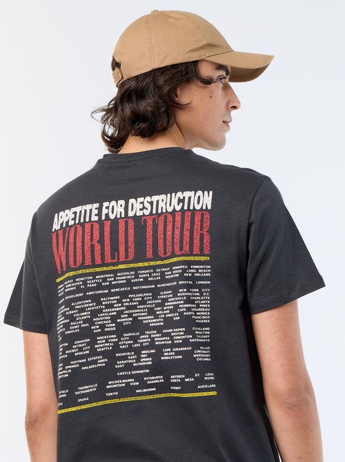 T-shirt 'Guns N'Roses' met korte mouwen - Kiabi
