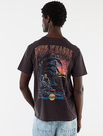 T-shirt 'Guns'N Roses' met korte mouwen