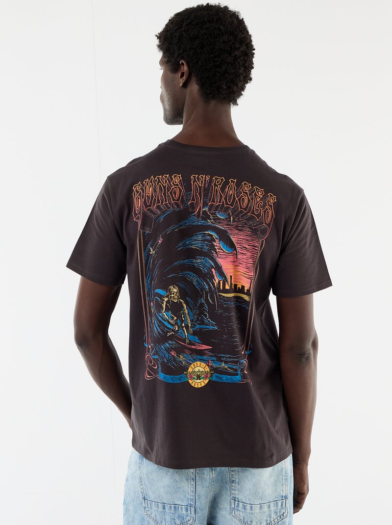 T-shirt 'Guns'N Roses' met korte mouwen Zwart - Kiabi