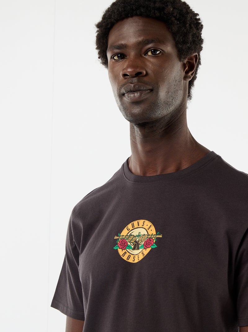 T-shirt 'Guns'N Roses' met korte mouwen Zwart - Kiabi