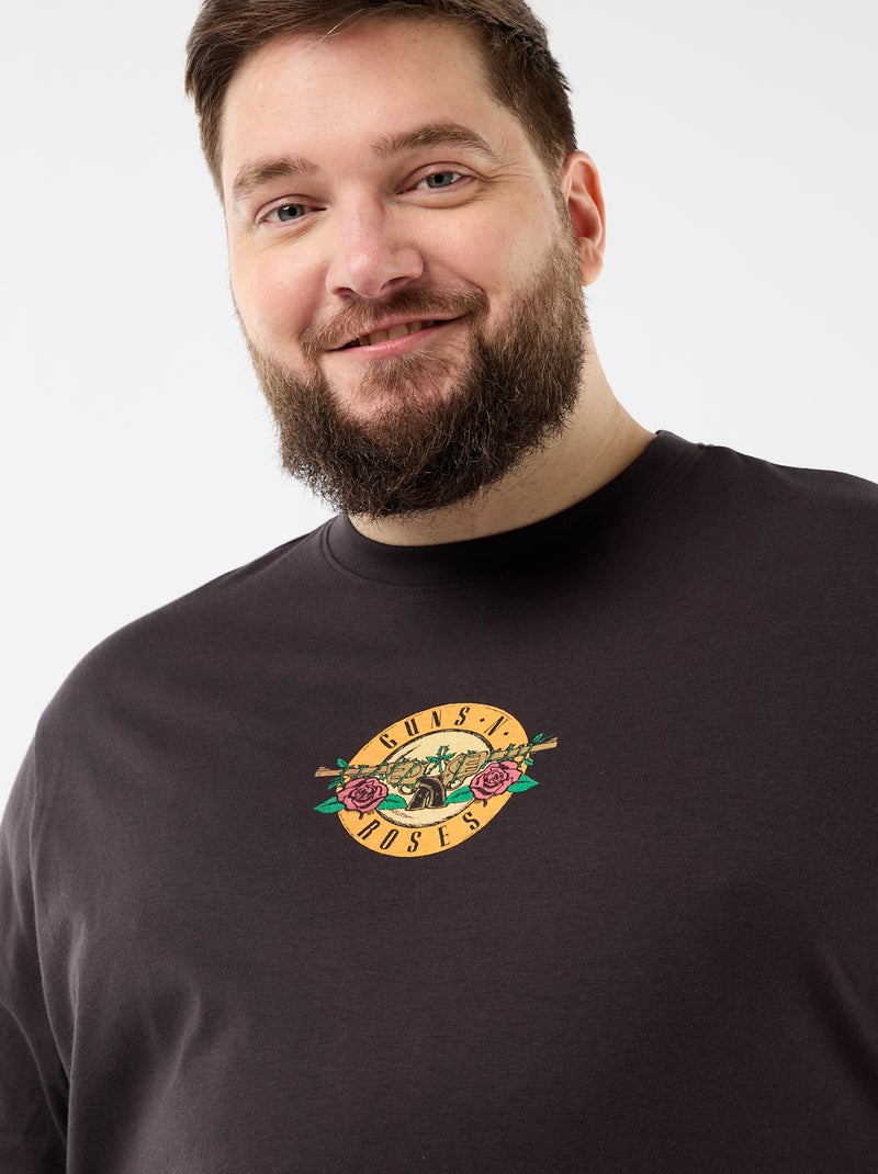 T-shirt 'Guns'N Roses' met korte mouwen Zwart - Kiabi