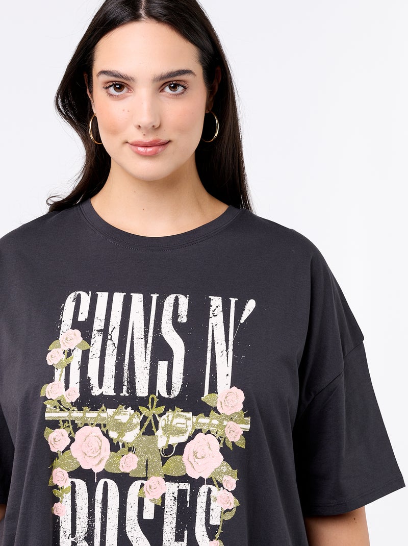 T-shirt 'Guns'n'Roses' met korte mouwen Zwart - Kiabi