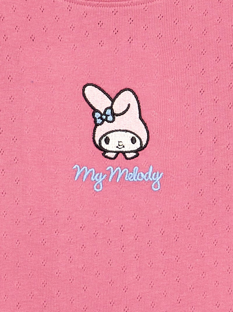T-shirt 'Hello Kitty' à manches longues Rose - Kiabi