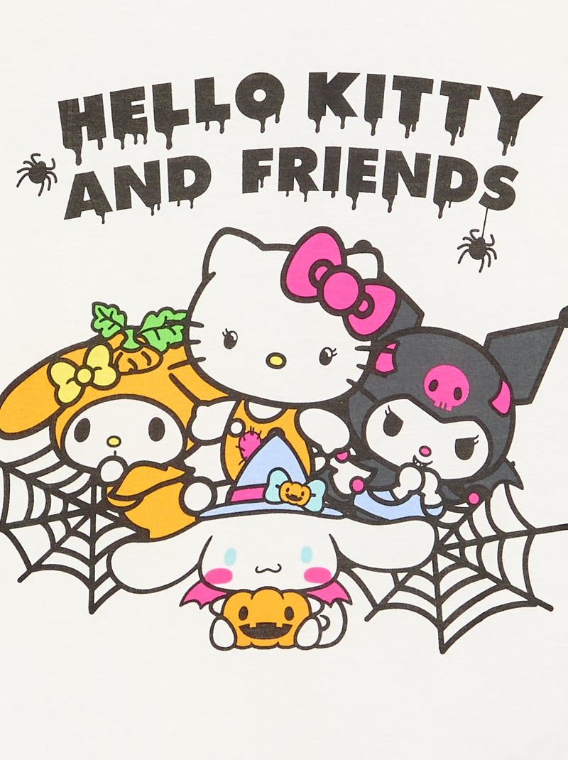 T-shirt 'Hello Kitty' 'Halloween' met lange mouwen Wit - Kiabi