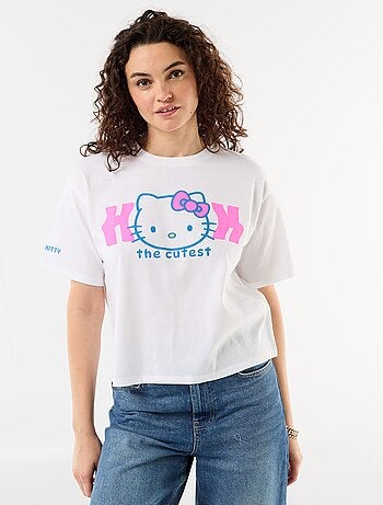 T-shirt 'Hello Kitty' met korte mouwen
