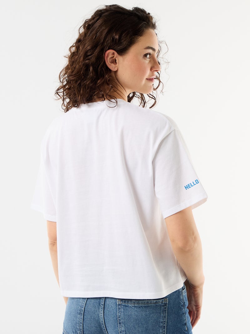 T-shirt 'Hello Kitty' met korte mouwen Wit - Kiabi