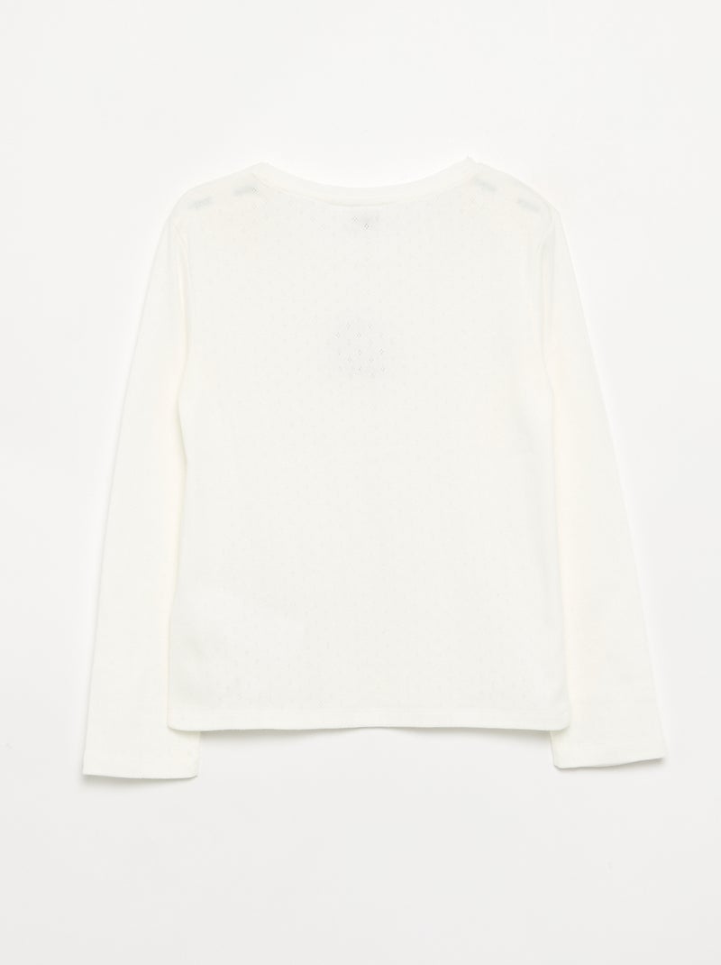 T-shirt 'Hello Kitty' met lange mouwen Wit - Kiabi
