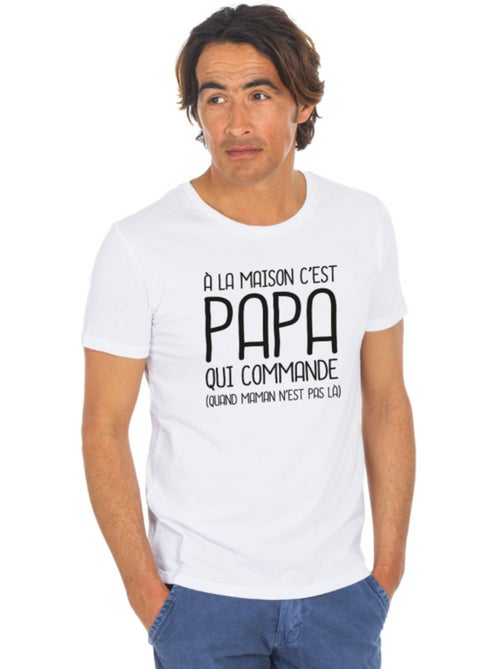 T-shirt Homme - A LA MAISON C'EST PAPA QUI COMMANDE 2 WAF - Kiabi