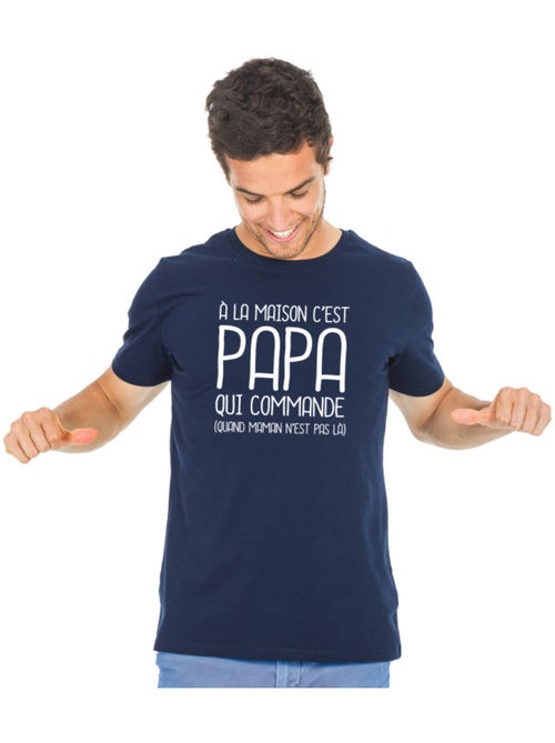 T-shirt Homme - A LA MAISON C'EST PAPA QUI COMMANDE 2 WAF - Kiabi