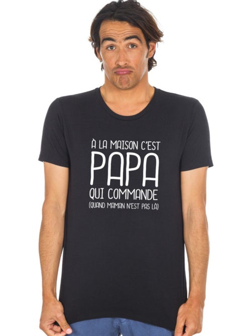 T-shirt Homme - A LA MAISON C'EST PAPA QUI COMMANDE 2 WAF - Kiabi