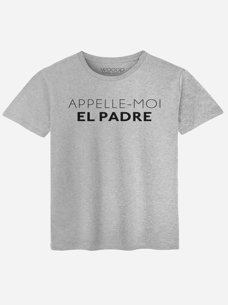 T-shirt Homme - APPELLE-MOI EL PADRE Gris chiné - Kiabi